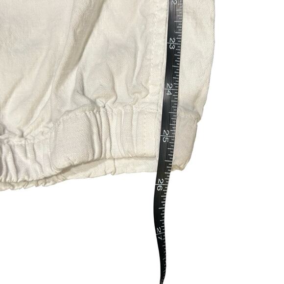 Frank & Eileen JAMESON white Utility Jogger, Italian Performance Linen, Size 2 - Picture 11 of 16